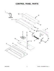 02 - Control Panel Parts parts for Whirlpool Wall Oven WOD51EC0HW02 from AppliancePartsPros.com