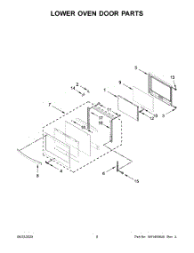 05 - Lower Oven Door Parts parts for Whirlpool Wall Oven WOD51EC0HW02 from AppliancePartsPros.com