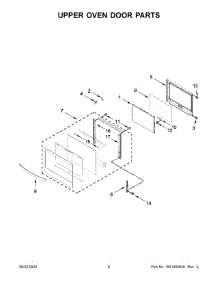 04 - Upper Oven Door Parts parts for Whirlpool Wall Oven WOD51EC0HW02 from AppliancePartsPros.com