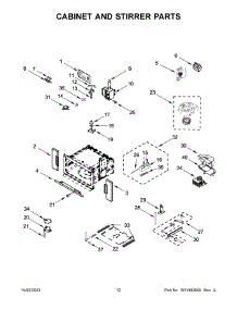 07 - Cabinet And Stirrer Parts parts for Whirlpool Microwave WOEC5030LB01 from AppliancePartsPros.com