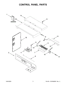 02 - Control Panel Parts parts for Whirlpool Microwave WOEC5030LB01 from AppliancePartsPros.com