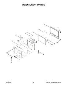 04 - Oven Door Parts parts for Whirlpool Wall Oven WOS31ES7JS01 from AppliancePartsPros.com