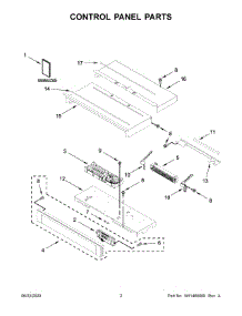 02 - Control Panel Parts parts for Whirlpool Wall Oven WOS31ES7JS01 from AppliancePartsPros.com