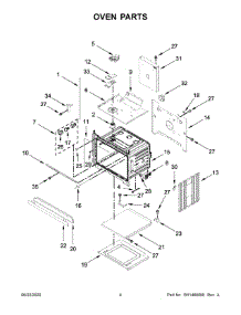 03 - Oven Parts parts for Whirlpool Wall Oven WOS31ES7JS01 from AppliancePartsPros.com