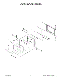 04 - Oven Door Parts parts for Whirlpool Wall Oven WOS51EC0HB02 from AppliancePartsPros.com
