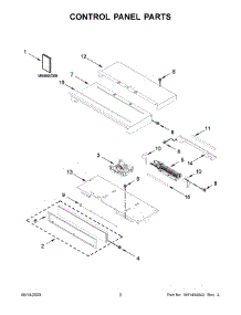 02 - Control Panel Parts parts for Whirlpool Wall Oven WOS51EC0HB02 from AppliancePartsPros.com
