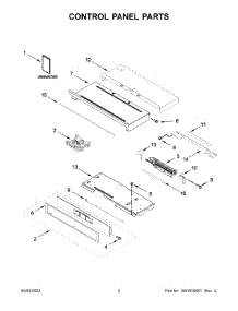 02 - Control Panel Parts parts for Whirlpool Wall Oven WOS51EC0HW20 from AppliancePartsPros.com