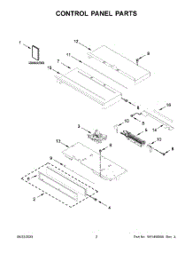 02 - Control Panel Parts parts for Whirlpool Wall Oven WOS72EC0HS02 from AppliancePartsPros.com