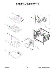 05 - Internal Oven Parts parts for Whirlpool Wall Oven WOS72EC0HV02 from AppliancePartsPros.com