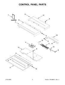 02 - Control Panel Parts parts for Whirlpool Wall Oven WOS72EC7HS02 from AppliancePartsPros.com