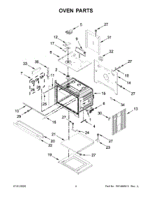 03 - Oven Parts parts for Whirlpool Wall Oven WOS72EC7HS02 from AppliancePartsPros.com