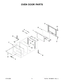 04 - Oven Door Parts parts for Whirlpool Wall Oven WOS72EC7HS02 from AppliancePartsPros.com
