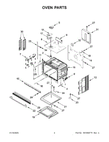 03 - Oven Parts parts for Whirlpool Wall Oven WOS72EC7HS21 from AppliancePartsPros.com