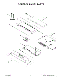 02 - Control Panel Parts parts for Whirlpool Wall Oven WOS72EC7HV20 from AppliancePartsPros.com