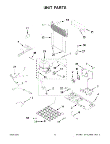 07 - Unit Parts parts for Whirlpool Refrigerator WRB119WFBM03 from AppliancePartsPros.com