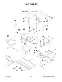 07 - Unit Parts parts for Whirlpool Refrigerator WRB119WFBW01 from AppliancePartsPros.com