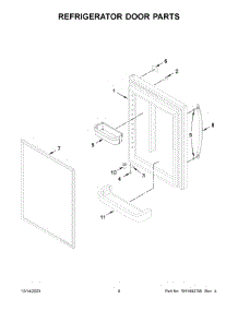Refrigerator Door Parts parts for Whirlpool Refrigerator WRB322DMBB05 from AppliancePartsPros.com