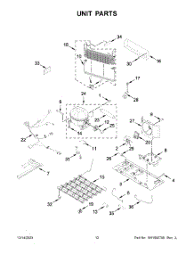 Unit Parts parts for Whirlpool Refrigerator WRB322DMBB05 from AppliancePartsPros.com