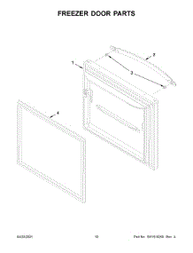06 - Freezer Door Parts parts for Whirlpool Refrigerator WRB322DMBW03 from AppliancePartsPros.com
