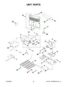 Unit Parts parts for Whirlpool Refrigerator WRB322DMBW05 from AppliancePartsPros.com