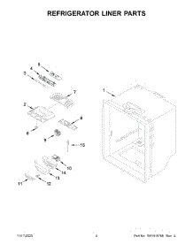 03 - Refrigerator Liner Parts parts for Whirlpool Refrigerator WRB322DMHV02 from AppliancePartsPros.com