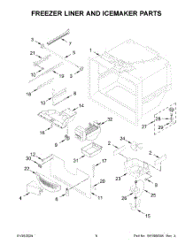 Freezer Liner And Icemaker Parts parts for Whirlpool Refrigerator WRB322DMHV05 from AppliancePartsPros.com