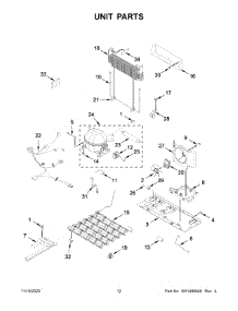 07 - Unit Parts parts for Whirlpool Refrigerator WRB329DFBW02 from AppliancePartsPros.com
