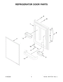 Refrigerator Door Parts parts for Whirlpool Refrigerator WRB329DMBB05 from AppliancePartsPros.com