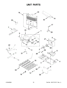 Unit Parts parts for Whirlpool Refrigerator WRB329DMBB05 from AppliancePartsPros.com