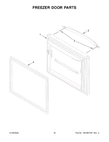 Freezer Door Parts parts for Whirlpool Refrigerator WRB329DMBW05 from AppliancePartsPros.com