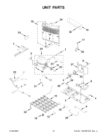 Unit Parts parts for Whirlpool Refrigerator WRB329DMBW05 from AppliancePartsPros.com
