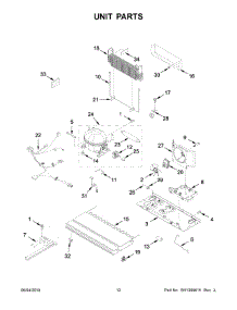 07 - Unit Parts parts for Whirlpool Refrigerator WRB329LFBM01 from AppliancePartsPros.com