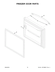 06 - Freezer Door Parts parts for Whirlpool Refrigerator WRB329LFBM01 from AppliancePartsPros.com