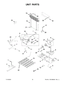 07 - Unit Parts parts for Whirlpool Refrigerator WRB329RFBM02 from AppliancePartsPros.com