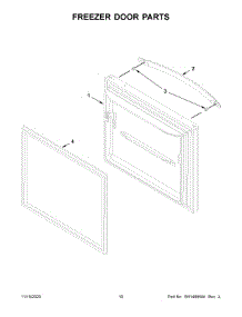 06 - Freezer Door Parts parts for Whirlpool Refrigerator WRB329RFBM02 from AppliancePartsPros.com