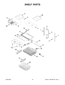 08 - Shelf Parts parts for Whirlpool Refrigerator WRB329RFBM03 from AppliancePartsPros.com
