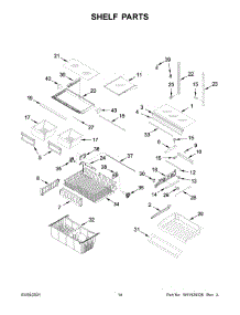 08 - Shelf Parts parts for Whirlpool Refrigerator WRF532SMHV02 from AppliancePartsPros.com