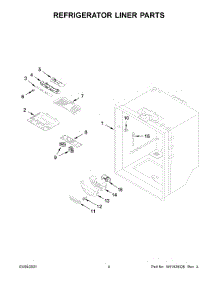 03 - Refrigerator Liner Parts parts for Whirlpool Refrigerator WRF532SMHV02 from AppliancePartsPros.com