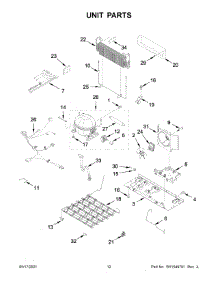 07 - Unit Parts parts for Whirlpool Refrigerator WRF532SMHV03 from AppliancePartsPros.com