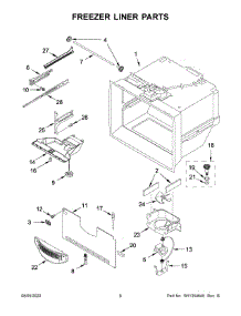 04 - Freezer Liner Parts parts for Whirlpool Refrigerator WRF532SNHW01 from AppliancePartsPros.com