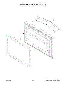 06 - Freezer Door Parts parts for Whirlpool Refrigerator WRF532SNHW01 from AppliancePartsPros.com