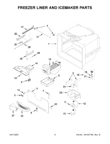 04 - Freezer Liner And Icemaker Parts parts for Whirlpool Refrigerator WRF535SMHB04 from AppliancePartsPros.com