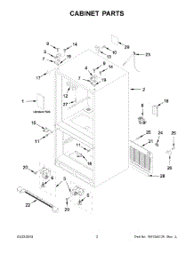 02 - Cabinet Parts parts for Whirlpool Refrigerator WRF535SMHZ02 from AppliancePartsPros.com