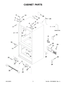 02 - Cabinet Parts parts for Whirlpool Refrigerator WRF535SMHZ07 from AppliancePartsPros.com