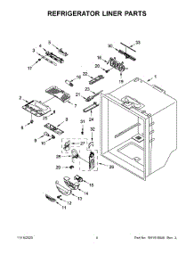03 - Refrigerator Liner Parts parts for Whirlpool Refrigerator WRF535SWHB03 from AppliancePartsPros.com