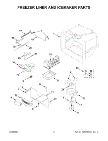 04 - Freezer Liner And Icemaker Parts parts for Whirlpool Refrigerator WRF535SWHB10 from AppliancePartsPros.com