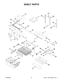 08 - Shelf Parts parts for Whirlpool Refrigerator WRF535SWHB10 from AppliancePartsPros.com