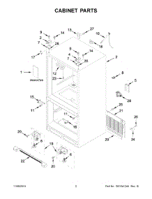 02 - Cabinet Parts parts for Whirlpool Refrigerator WRF535SWHZ02 from AppliancePartsPros.com
