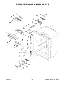 03 - Refrigerator Liner Parts parts for Whirlpool Refrigerator WRF535SWHZ02 from AppliancePartsPros.com