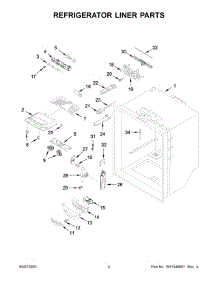 03 - Refrigerator Liner Parts parts for Whirlpool Refrigerator WRF535SWHZ07 from AppliancePartsPros.com